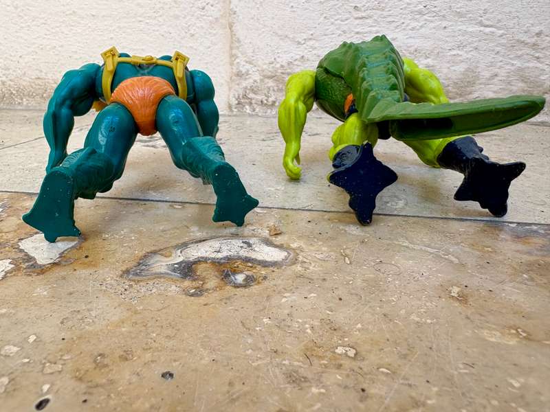 1984 Whiplash of He-Man-Masters of the Universe + he man Mer-man 1981  action figure pair
