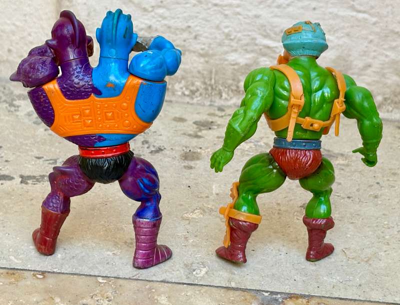 Vintage Man at Arms He-man Classics He man Masters Of The Universe + Two Bad action figure pair