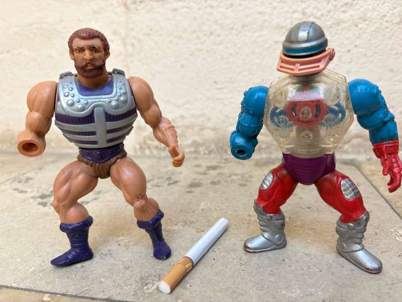 Vintage He-man Roboto Masters Of The Universe +he man  Fisto action figure pair