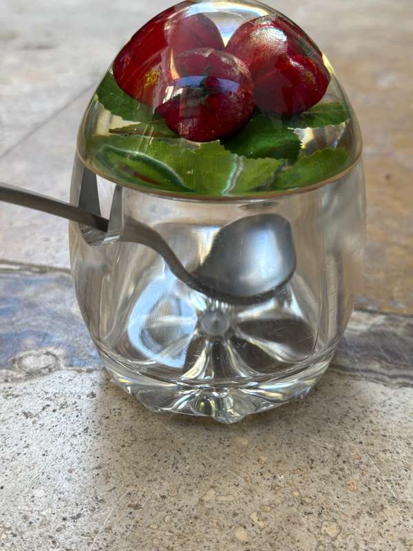 Vintage Jam jar Perspex lucite cherries
