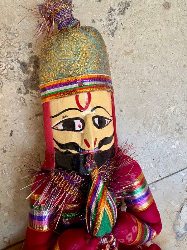 Indian doll Rajasthani Wood Folk Puppets Doll Pair