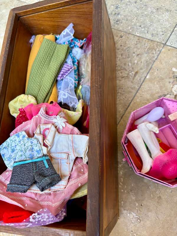 Vintage Barbie doll pair with lots of clothes