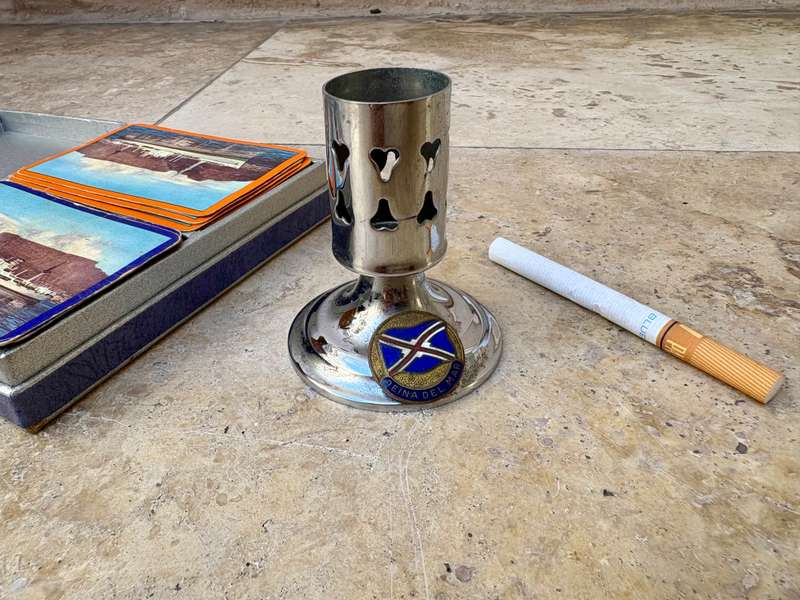 UNION CASTLE LINE SS REINA DEL MAR CANDLE STICK HOLDER