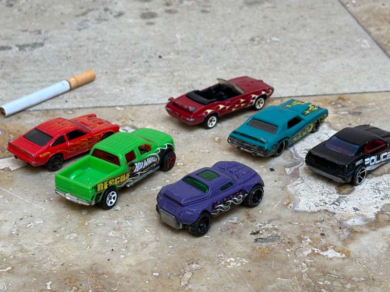 Hot wheels diecast car lot of 6 Mattel cars