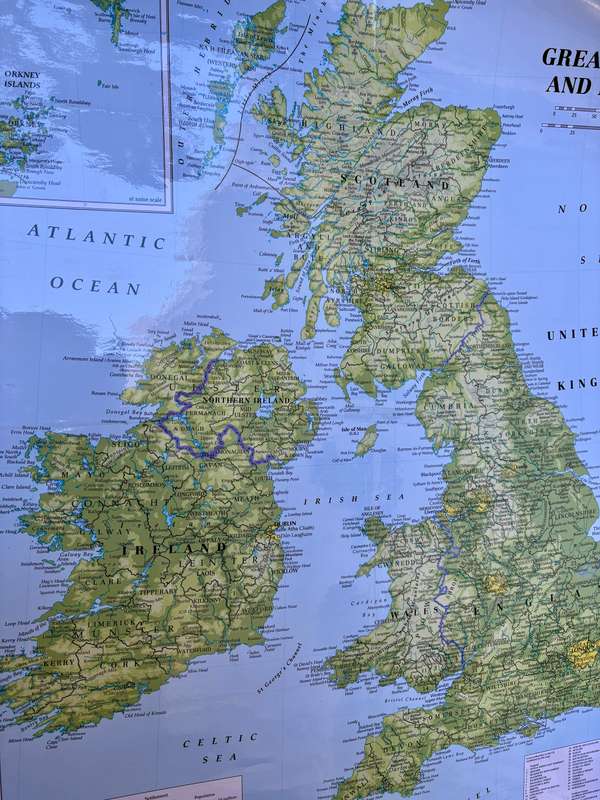 The Daily Mail poster map of Great Britain and Ireland , reverse side British Isles 1884 , date 2016