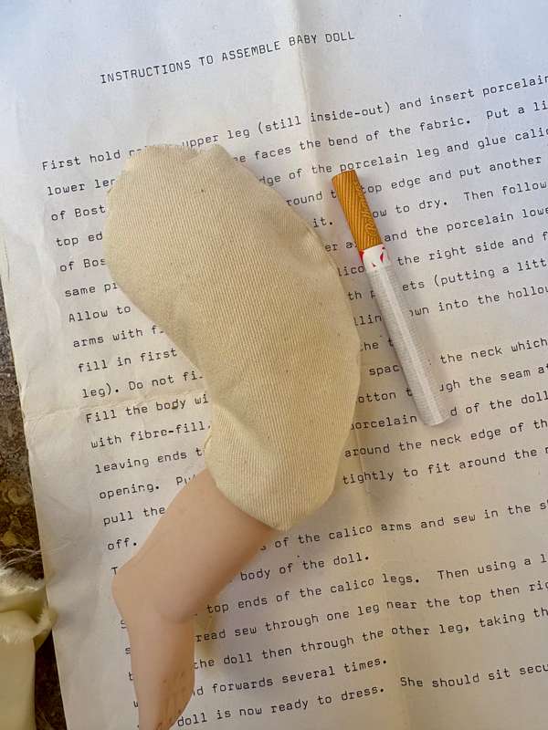 Hannahs porcelain doll assembly kit , or can be used for spares