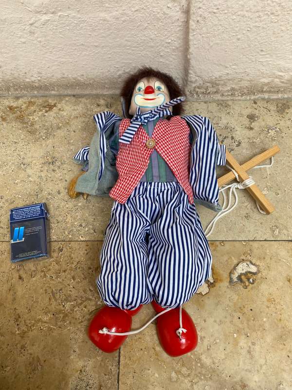 Clown Marionette 500mm Porcelain puppet