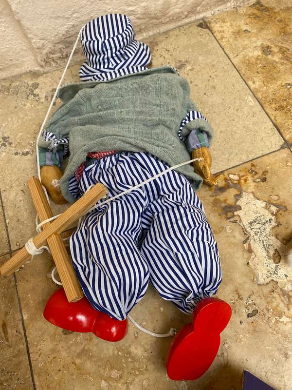 Clown Marionette 500mm Porcelain puppet