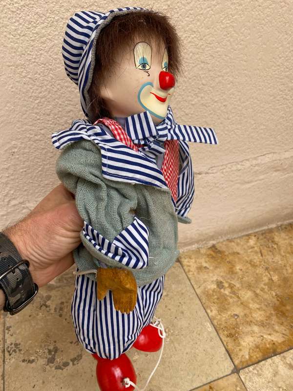 Clown Marionette 500mm Porcelain puppet