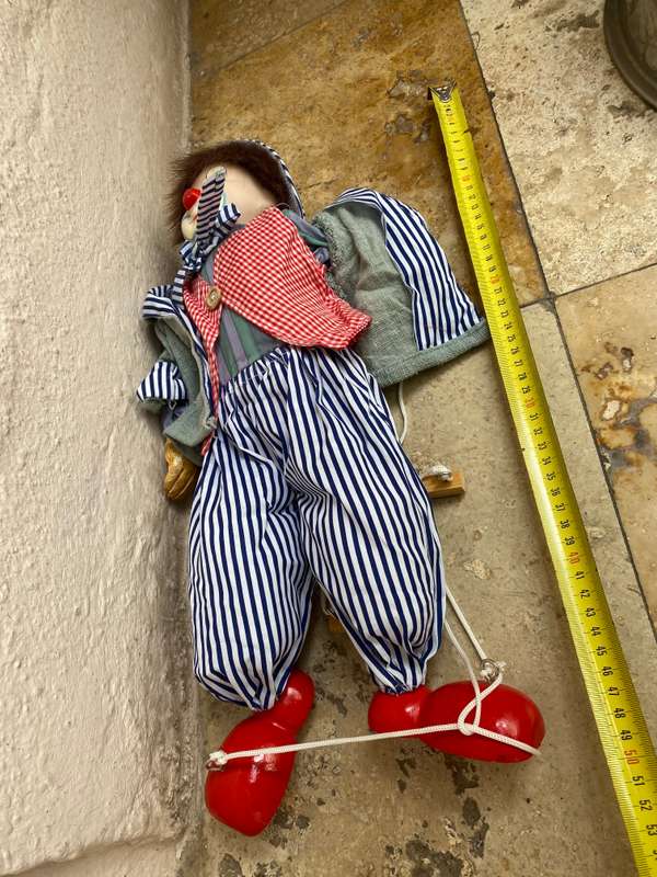 Clown Marionette 500mm Porcelain puppet