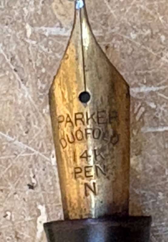 Vintage Parker Duofold fountain pen made in England , 14K gold nib