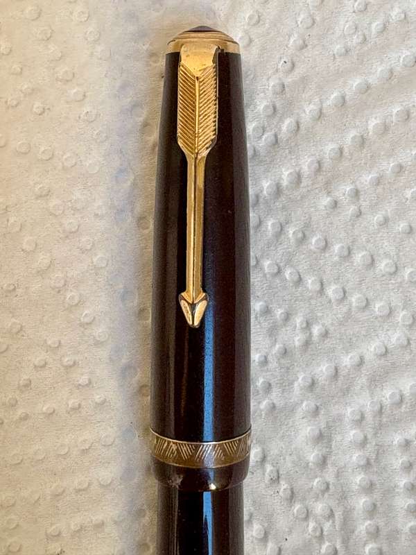 Vintage Parker Duofold fountain pen made in England , 14K gold nib