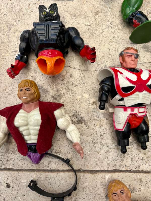Vintage he man masters of the universe figure lot of 7 sold as spares TLC