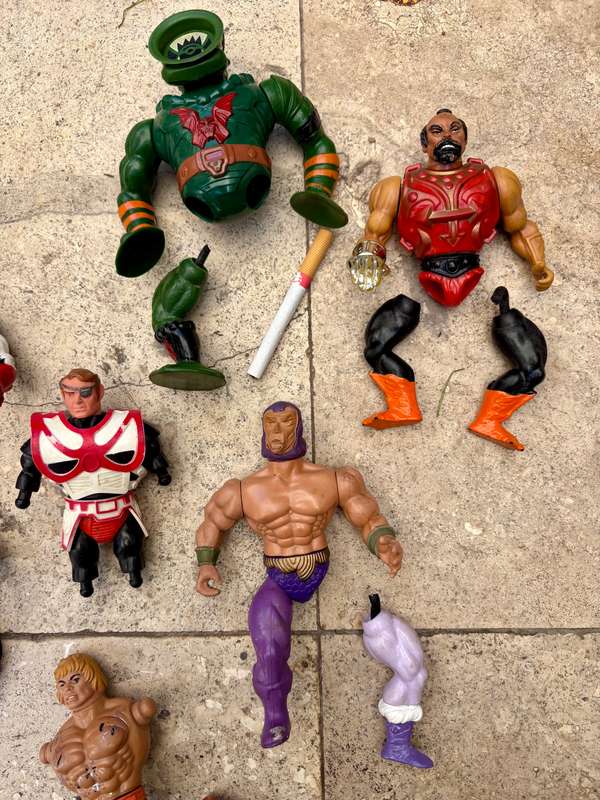 Vintage he man masters of the universe figure lot of 7 sold as spares TLC