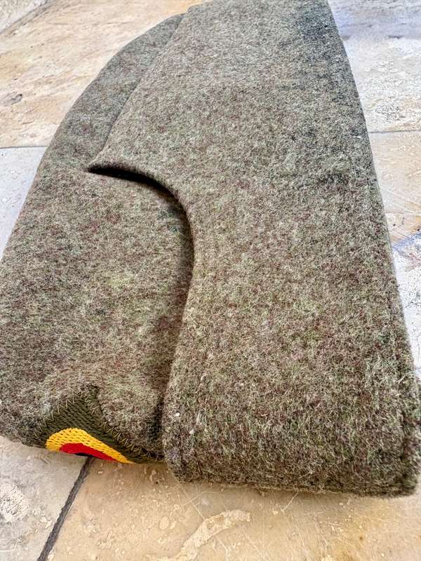Vintage German army felt olive hat cap