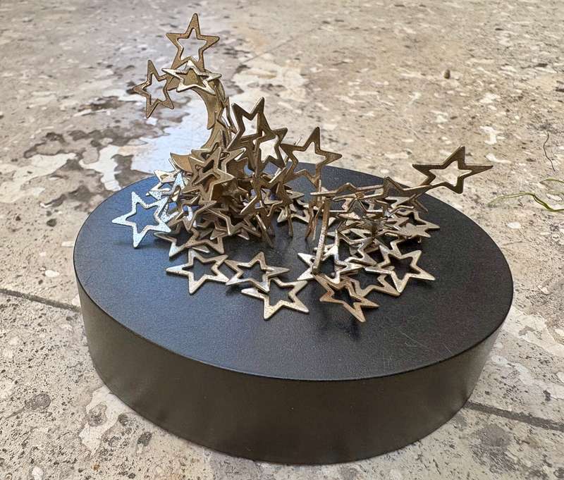 Vintage magnetic art paper weight stars and moon