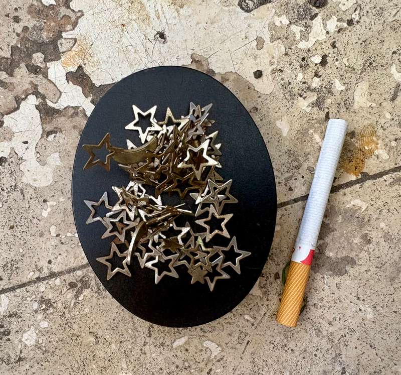 Vintage magnetic art paper weight stars and moon