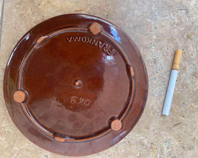 Frankoma Pottery Seals of Five Civilized Tribes of Indians in Oklahoma brown trivet