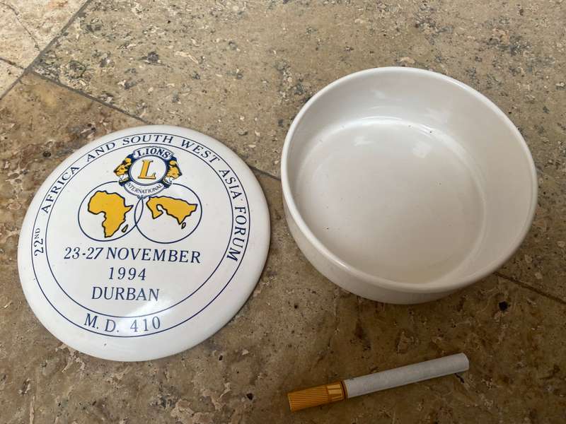 Vintage Lions club bell ware A G Gillies trinket box 1994