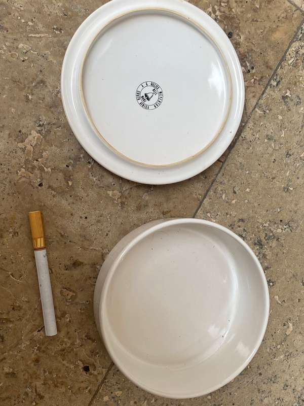 Vintage Lions club bell ware A G Gillies trinket box 1994