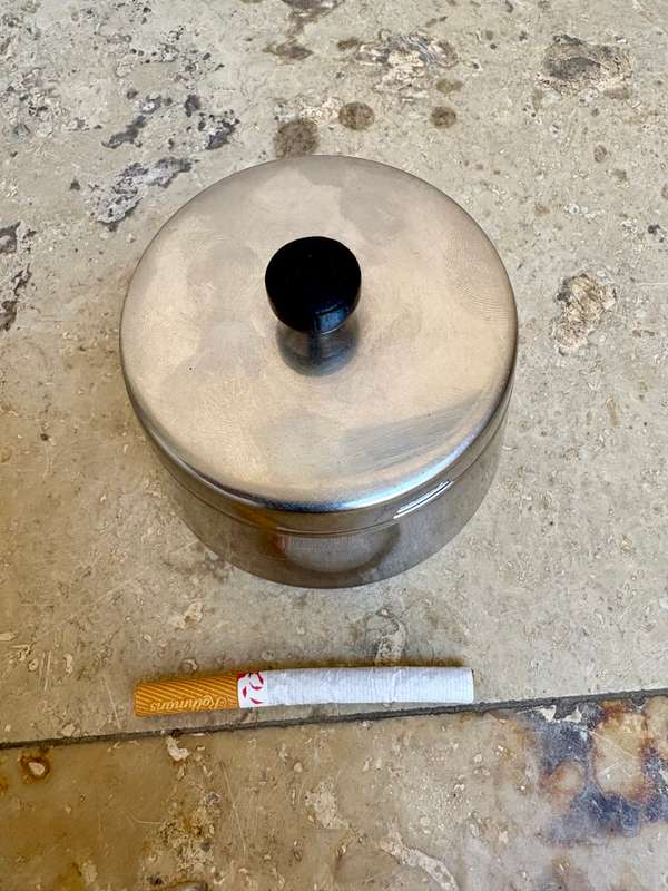 Vintage lucky wood sugar bowl with lid Japan 18/8 SS