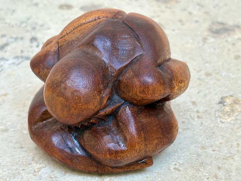 weeping Buddha wood  figure