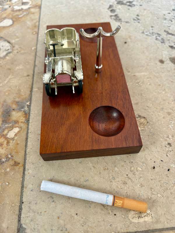Vintage Lesney diecast car smoking pipe holder