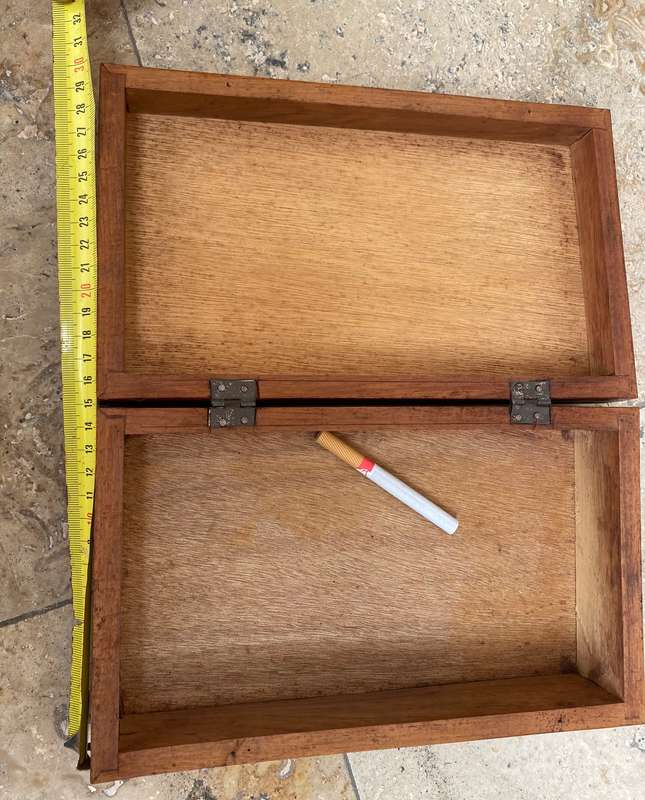 Vintage Marquetry walnut wooden box