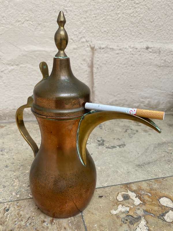 Antique Dallah copper coffee pot Arabic large