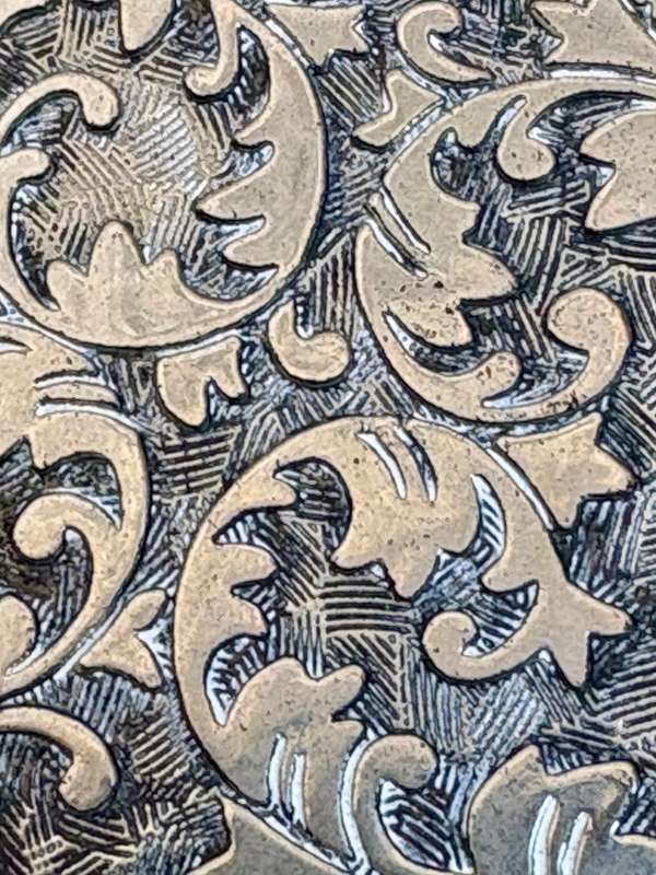 Vintage 1940 s silver plated trinket box lined embossed floral
