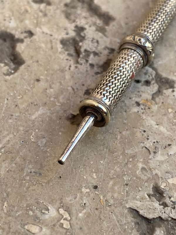 Vintage Samson Mordan sterling silver pencil holder , + antique mechanical propelling  pencil pair