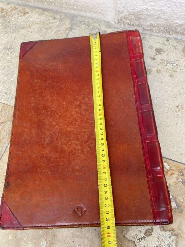 Vintage Bookbook twelve south journal cover lap top cover red and brown leather