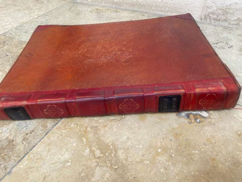 Vintage Bookbook twelve south journal cover lap top cover red and brown leather