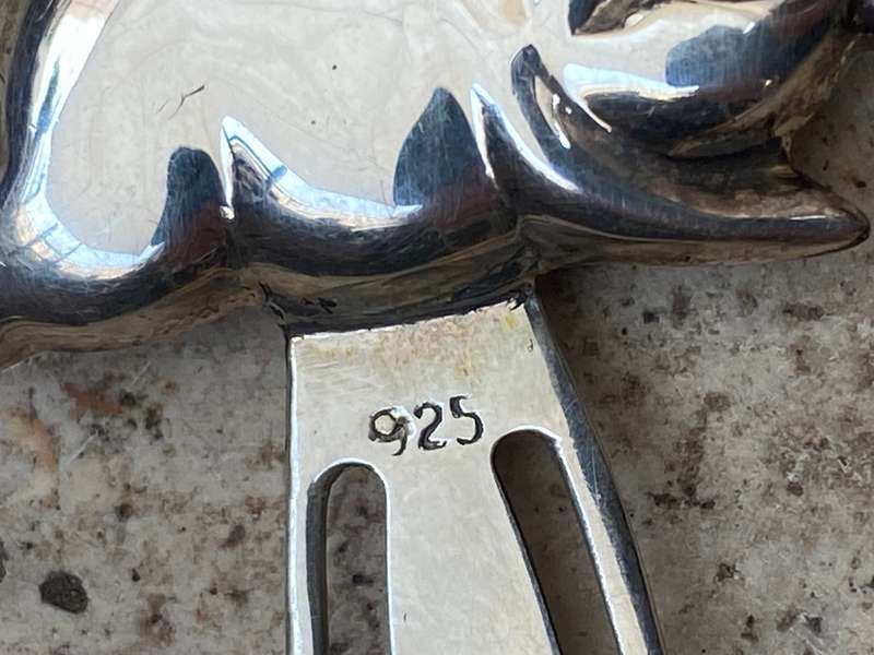 Sterling silver bookmark pair  trowel & pig 925 pair