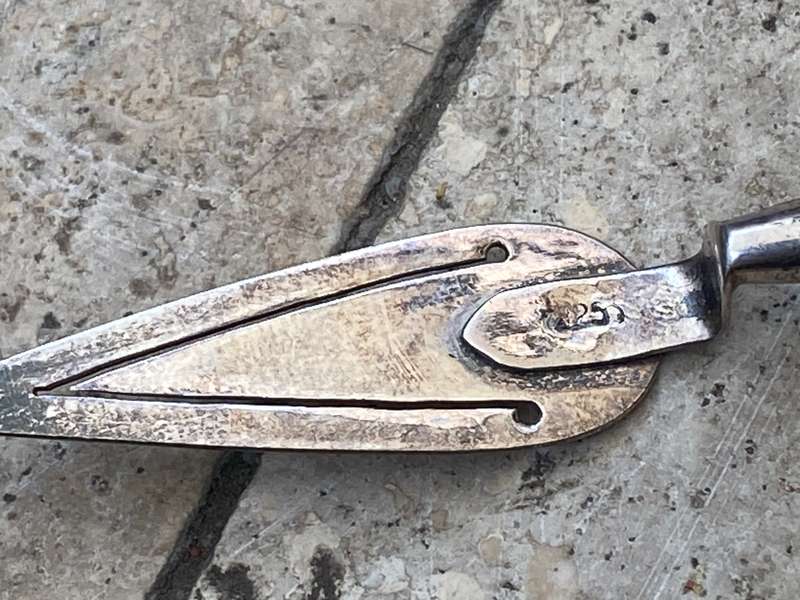 Sterling silver bookmark pair  trowel & pig 925 pair