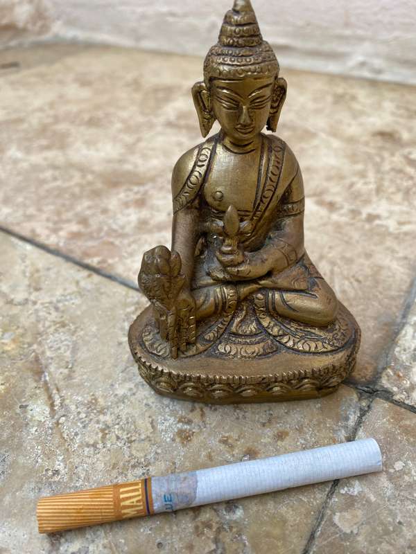 Tibetan rare gilt bronze  Buddha figure ornament statue