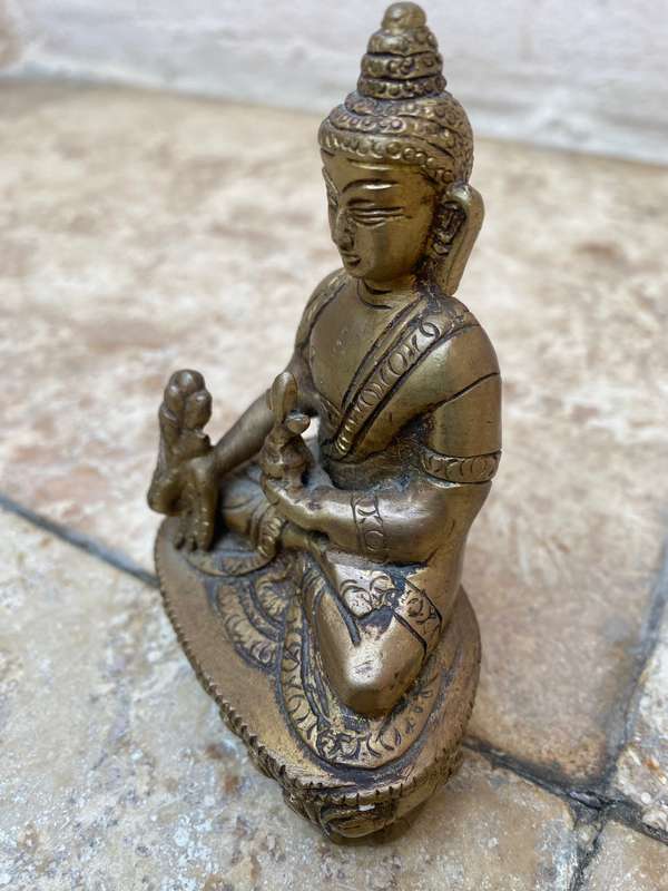 Tibetan rare gilt bronze  Buddha figure ornament statue