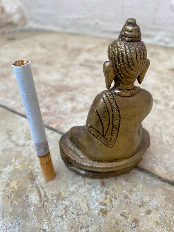 Tibetan rare gilt bronze  Buddha figure ornament statue