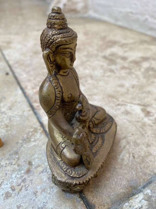 Tibetan rare gilt bronze  Buddha figure ornament statue
