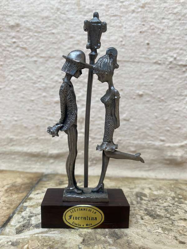 Les Etains De La Fiorentina pewter young love statuette figurine ornament