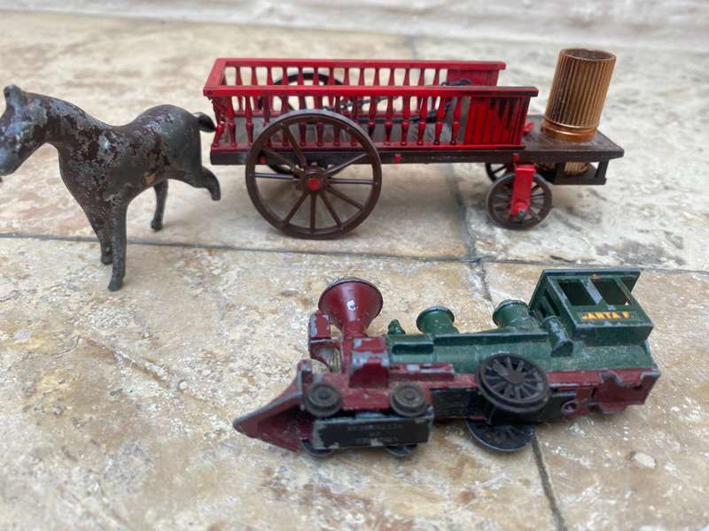 Vintage brumm cart with American loco Lesney tlc