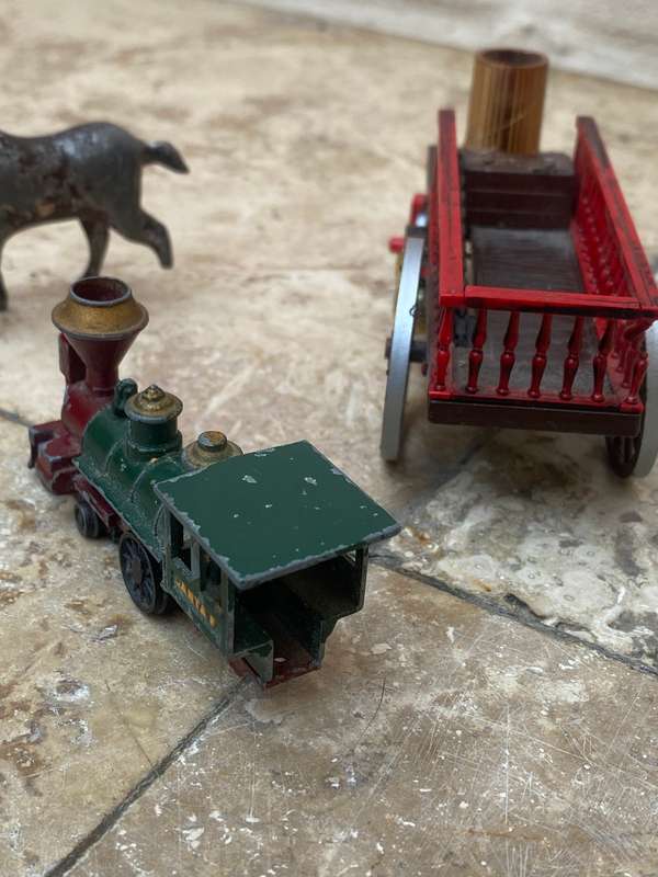 Vintage brumm cart with American loco Lesney tlc