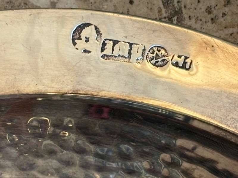 rare Rhodesian African Rifles silver plate  ashtray