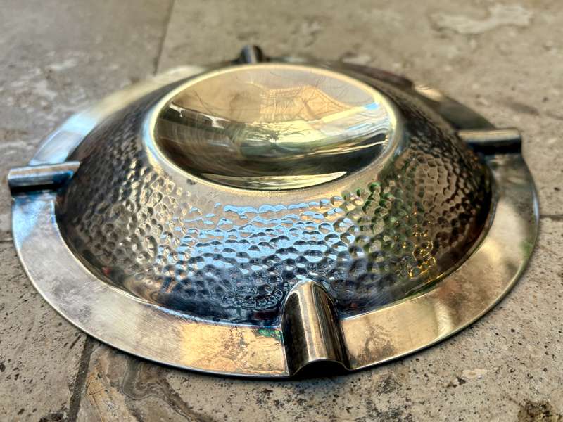 rare Rhodesian African Rifles silver plate  ashtray