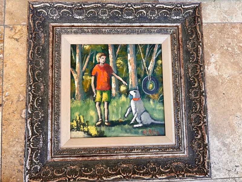 At Botha original art acrylic collection of 3 paintings , beautifully framed