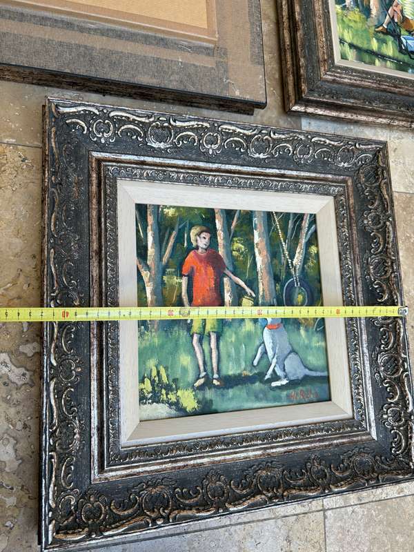 At Botha original art acrylic collection of 3 paintings , beautifully framed