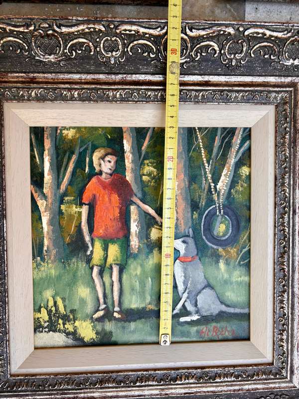 At Botha original art acrylic collection of 3 paintings , beautifully framed