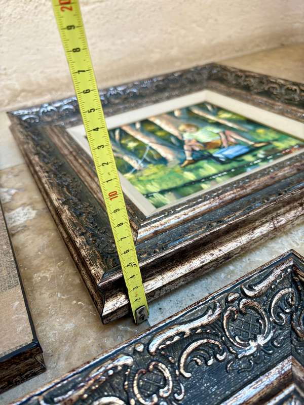 At Botha original art acrylic collection of 3 paintings , beautifully framed