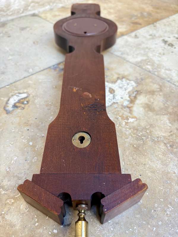 Vintage German wooden barometer hygrometer