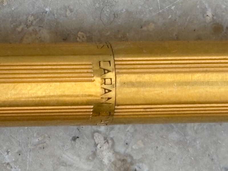 Vintage CARAN D'ACHE MADISON BALLPOINT PEN AND PENCIL WITH PINSTRIPE detail , sold as spares tlc